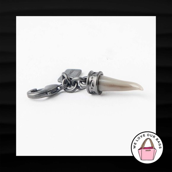 ULTRA RARE! NEW COACH ITALIAN HORN DINKY ROGUE BAG SHOE CHARM KEY FOB KEYCHAIN - Picture 3 of 3